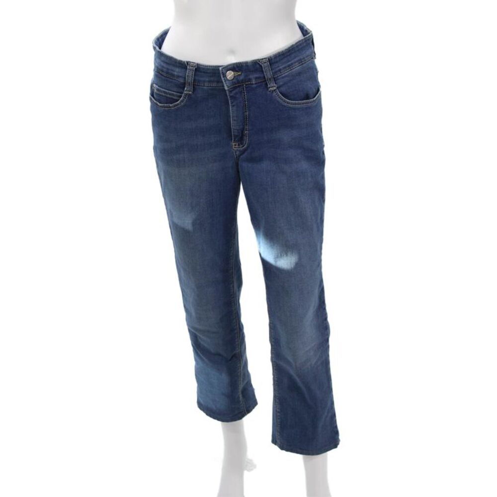 Dream Jeans Womens Cropped Straight Jeans Blue Cotton Low Rise Size 30